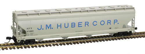 Atlas 50006015 ACF 5701 Hopper J.M. Huber Corp. ACFX #97889 (gray, blue) N Scale