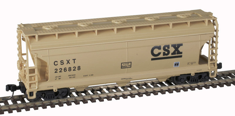 Atlas 50006115 ACF 3560 Center-Flow Covered Hopper - CSX 226828 (tan, Black) N Scale