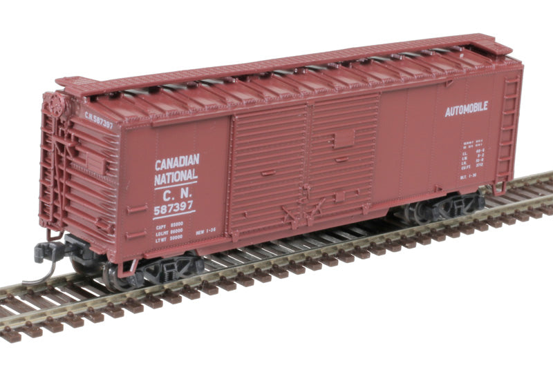 Atlas 50006192 40' Double Door Box Car - CN Canadian National #537937 (Boxcar Red, white) N Scale