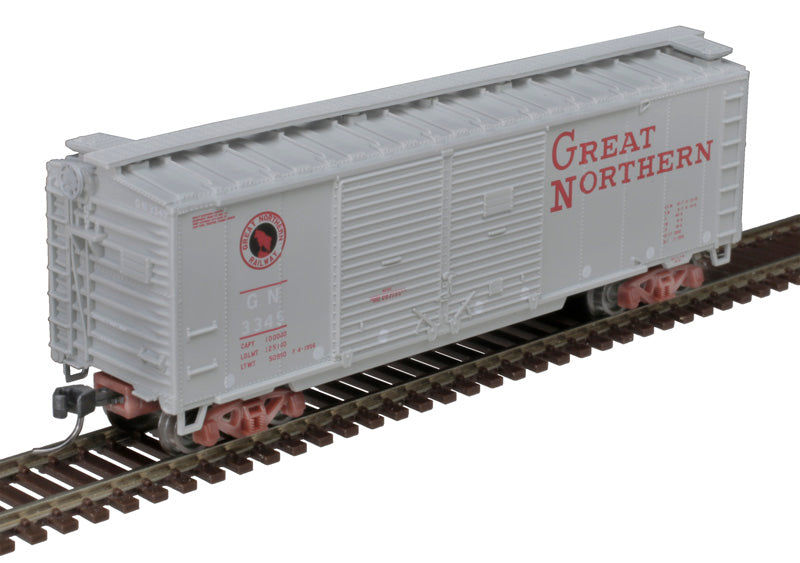 Atlas 50006203 40' Double Door Box Car 3 Pack - GN Great Northern #3249, 3336, 3345 (Experimental Schemes 1 Each) N Scale