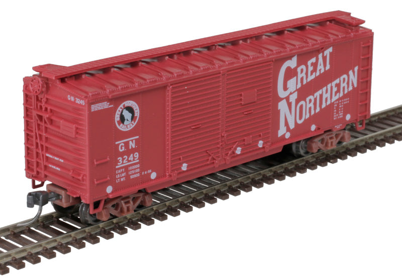 Atlas 50006203 40' Double Door Box Car 3 Pack - GN Great Northern
