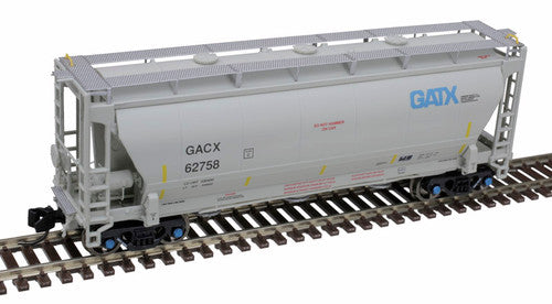 Atlas 50006220 Trinity 3230 Hopper General American GACX #62758 (gray, black, blue) N Scale