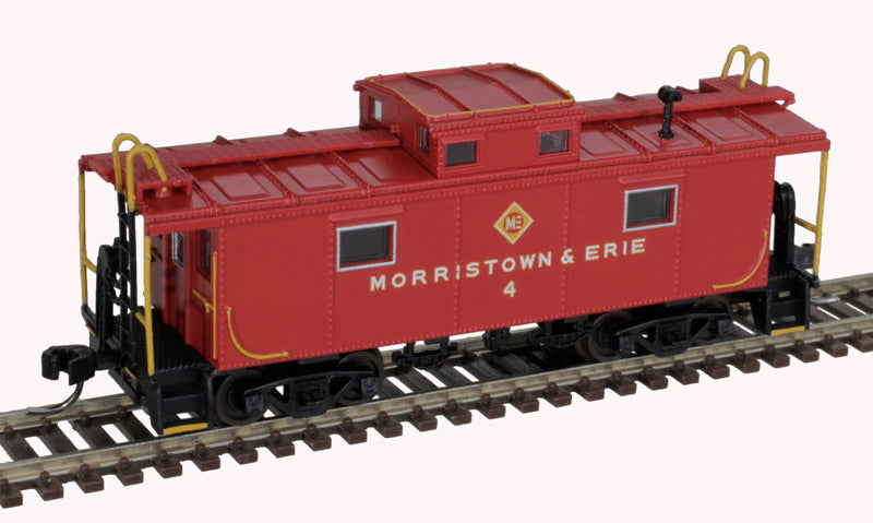 Atlas 50006319 NE-6 Caboose - Morristown and Erie #4 (red, white, yellow, red roof) N Scale