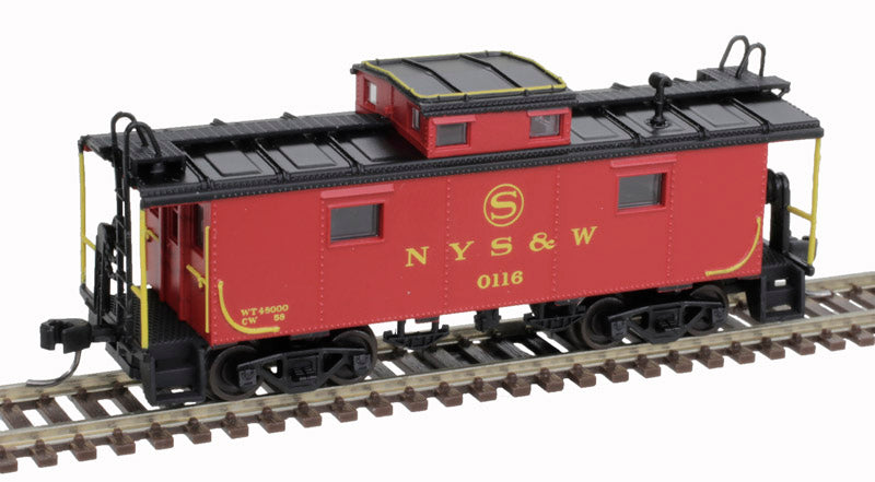 Atlas 50006328 NE-6 Caboose - New York, Susquehanna & Western #117 (red, yellow) N Scale