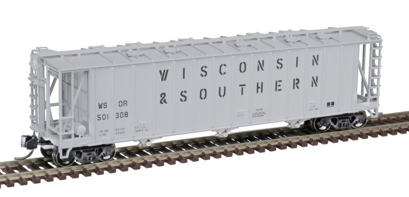 ATLAS 50006340 3500 Dry-Flo 3 bay hopper WSOR Wisconsin Southern #501308 (gray, black) N Scale