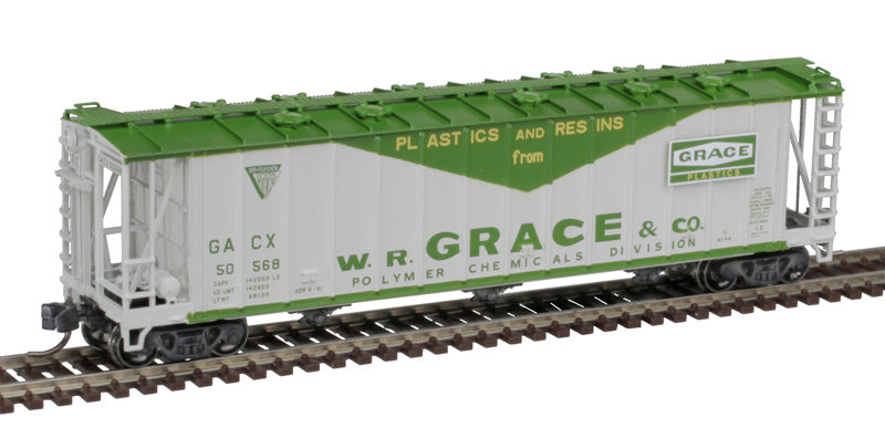 ATLAS 50006343 3500 Dry-Flo 3 bay hopper WR Grace GACX #50234 (gray, green) N Scale