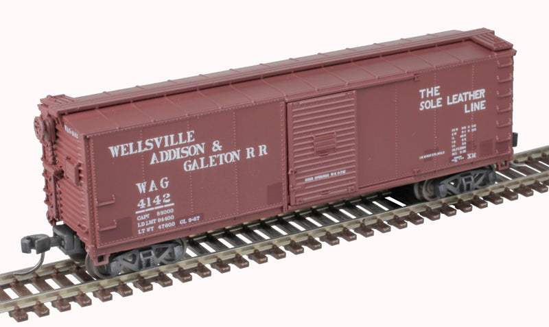 Atlas 50006401 USRA Steel Rebuilt 40' Boxcar - Wellsville, Addison & Galeton RR #4142 (Boxcar Red, white) N Scale