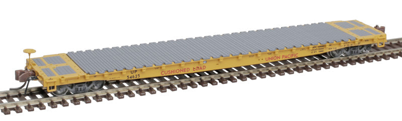 Atlas 50006442 GSI 60' Flatcar - UP Union Pacific #54640 (Armour Yellow, red, black) N Scale