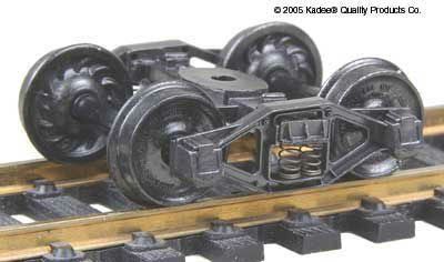 554 Kadee / Bettendorf T-Section Trucks Metal Fully Sprung Equalized Self Centering Trucks 1 Pair (HO Scale) Part # 380-554
