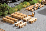 Noch 14214 Fresh-Cut Lumber Drying Pile - Kit -- 8 Piles in 4 Sizes  - HO Scale # 528-14214