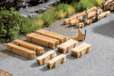 Noch 14214 Fresh-Cut Lumber Drying Pile - Kit -- 8 Piles in 4 Sizes  - HO Scale # 528-14214