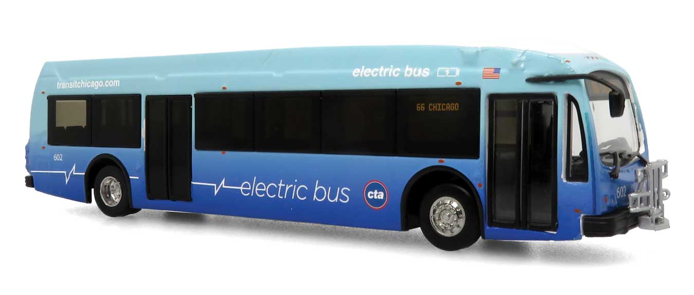 Iconic 870336 Proterra ZX-5 Bus - Assembled -- Chicago Transit