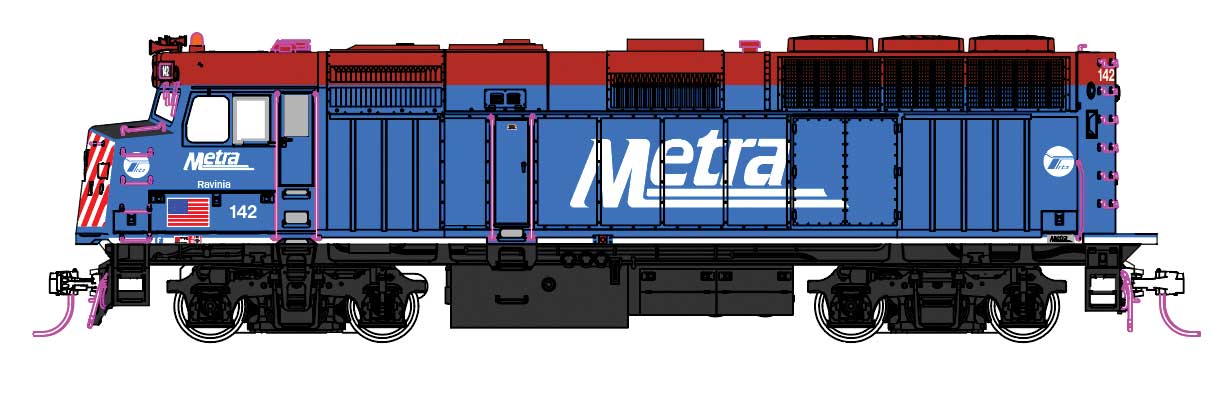 Kato 376574S EMD F40PH Commuter Version - Sound and DCC -- Chicago