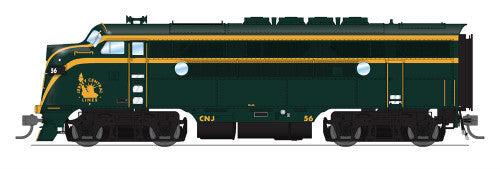 BLI 6653 EMD F3 A/B CNJ #51/#3C, Green/Yellow Scheme, A-unit Paragon4 Sound & DCC, Unpowered B, HO Scale