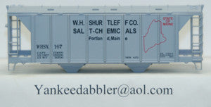 20102 (HO Scale) Yankee Dabbler-67-20102 W.H.Shurtleff Co    Salt-Chemical 70 Ton 2-Bay Cvrd Hopper 20102   167