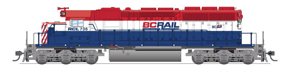 BLI 6776 SD40-2 BCR - BC Rail #736 Broadway Limited Paragon 4 w/Sound & DCC HO Scale