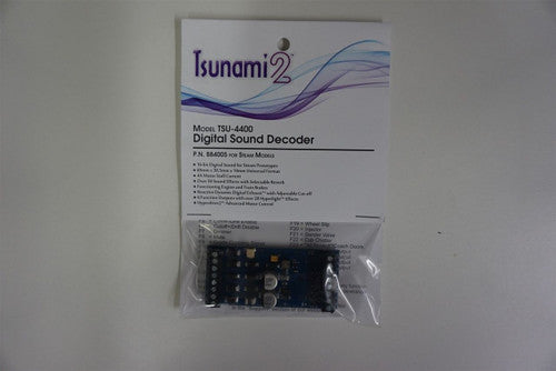 884009 Soundtraxx / Tsunami 2 Steam, 6-Function, Universal (4 Amp) Digital Sound Decoders  (Scale=HO) Part # = 678-884009