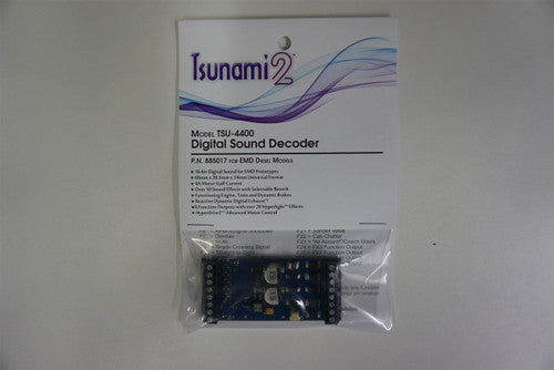 885017 Soundtraxx / Tsunami 2 Diesel EMD Set, 6-Function, Universal (4 Amp) Digital Sound Decoders    (Scale=HO) Part # = 678-885017