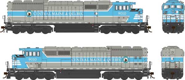 Bowser 25356 GMD SD40-2F CM&Q Central Maine & Quebec #9023 (gray, blue) DCC & Sound HO Scale