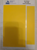 70-2 Highways & Byways Yellow Road Stripes Graphic Decals (SCALE=HO) Part # 70-2