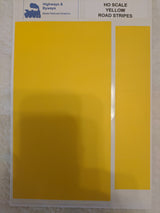 70-2 Highways & Byways Yellow Road Stripes Graphic Decals (SCALE=HO) Part # 70-2