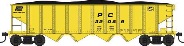 Bowser 38020 H21a 4 Bay Hopper Penn Central #32089 (MOW, yellow) N Scale