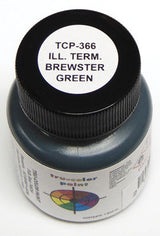 709-366   True Color Paint -  Railroad Color Acrylic Paints - 1oz  29.6ml -- Illinois Terminal - Brewster Green  part # 709-366