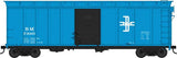 Bowser 42834 40' Steel Boxcar - B&M - Boston & Maine #73065 (blue, black, white) HO Scale