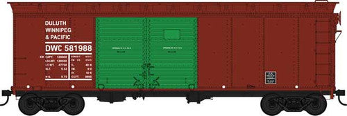 Bowser 42849 40' Steel Boxcar - DW&P - Duluth, Winnipeg & Pacific 581988 (Boxcar Red, green Doors) HO Scale