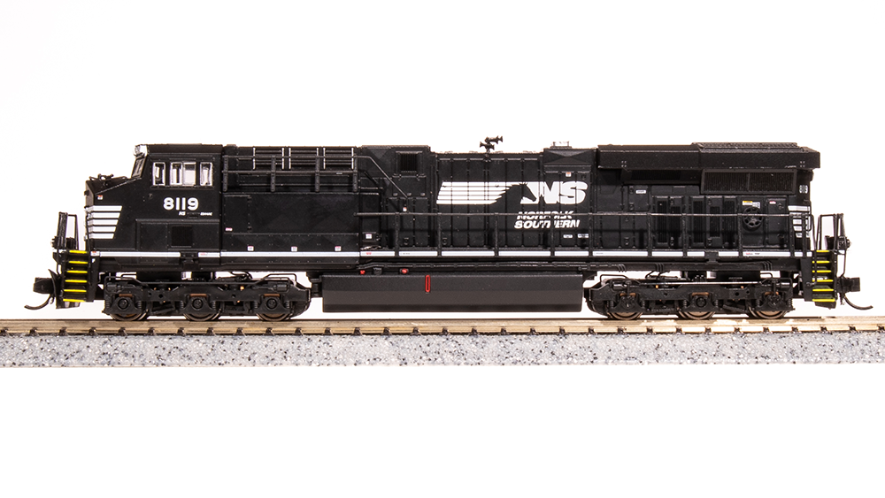 BLI 7297 ES44AC NS #8119, Black & White Paragon 4 Sound & DCC N Scale