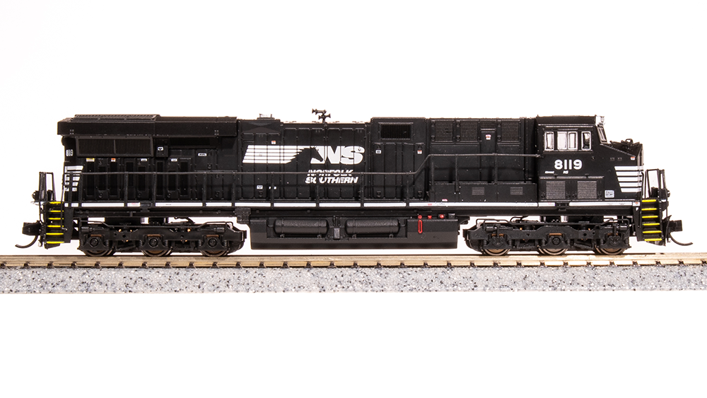 BLI 7297 ES44AC NS #8119, Black & White Paragon 4 Sound & DCC N Scale