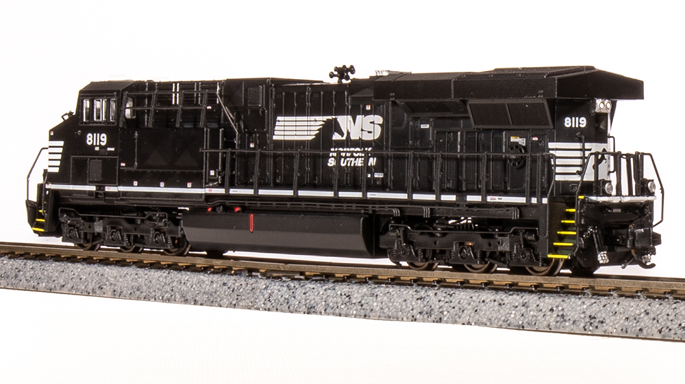 BLI 7297 ES44AC NS #8119, Black & White Paragon 4 Sound & DCC N Scale