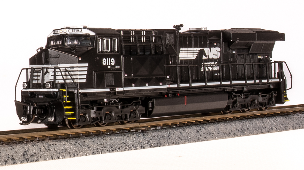 BLI 7297 ES44AC NS #8119, Black & White Paragon 4 Sound & DCC N Scale