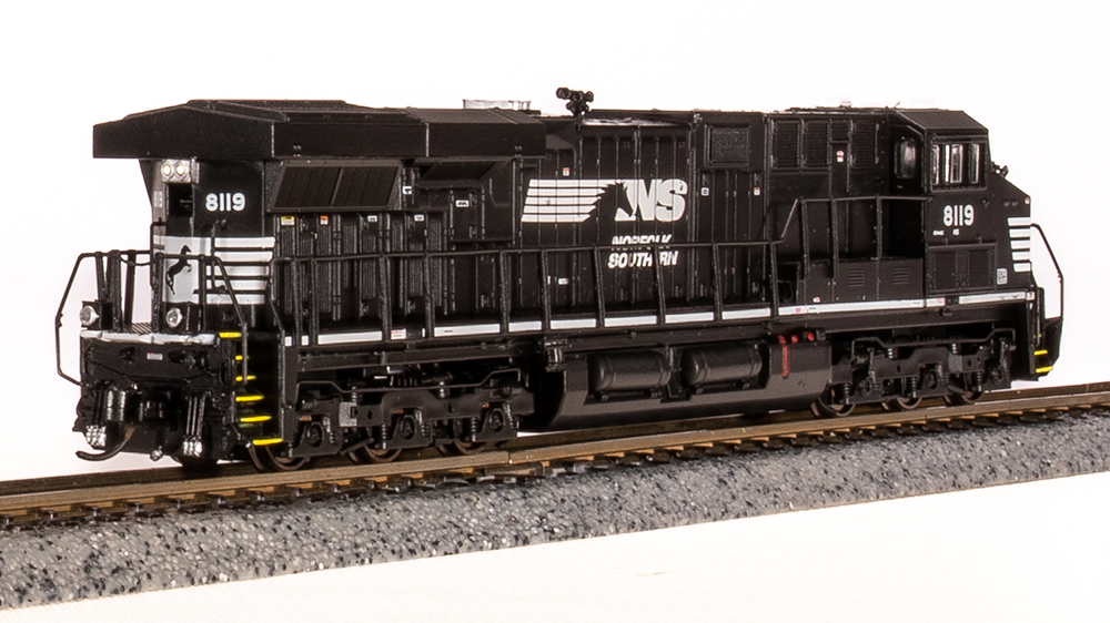 BLI 7297 ES44AC NS #8119, Black & White Paragon 4 Sound & DCC N Scale