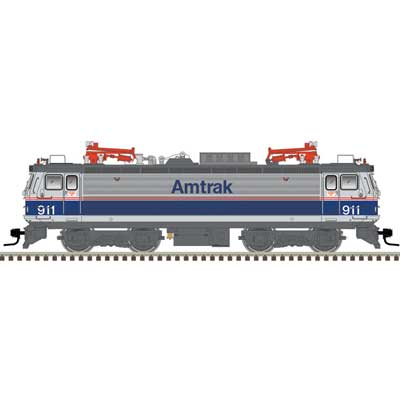 Atlas 10004645 AEM-7 Electric - LokSound and DCC - Master(R) Gold -- Amtrak #910 (Phase IV, silver, blue, red, white) HO Scale