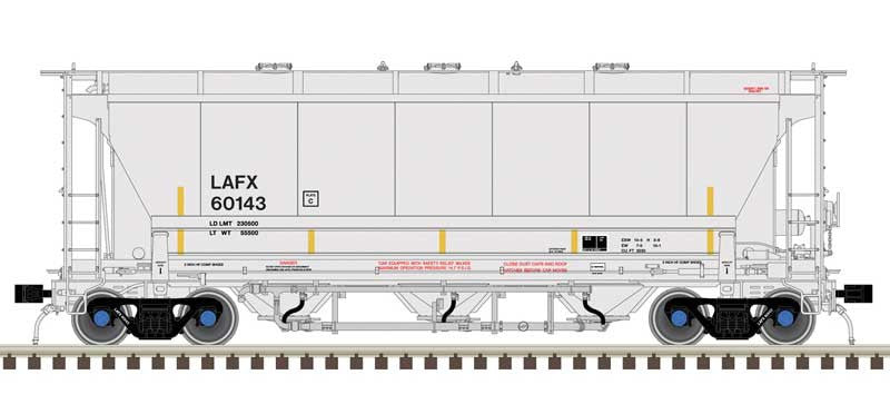 Atlas 20006845 Trinity 3230 Covered Hopper - LaFarge North America LAFX #60143 (gray, black) HO Scale