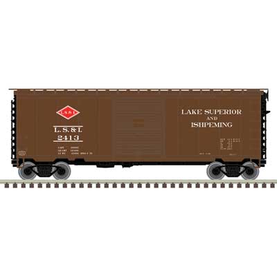 Atlas 50007357 P-S PS-1 40' Boxcar w/8' Door - Ready to Run - Master -- Lake Superior & Ishpeming #2413 (Boxcar Red, black, red) N Scale