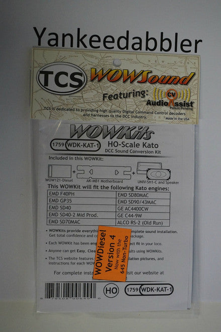 1759 TCS Train Control Systems /  WDK-KAT-1 DCC WOW Sound Cnvrsn (SCALE=HO) Part # 745-1759