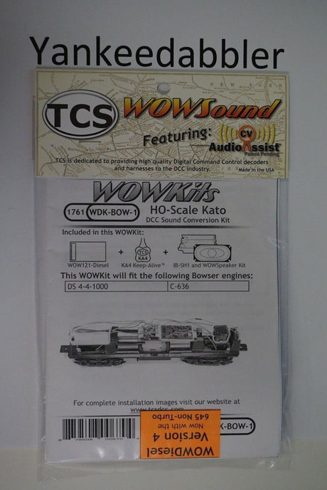 1761 TCS TRAIN CONTROL SYSTEM /  Bowser {WOW WDK-BOW-1} DIESEL Version 4 CONVERSION KIT - HO Scale  YankeeDabbler Part # 745-1761