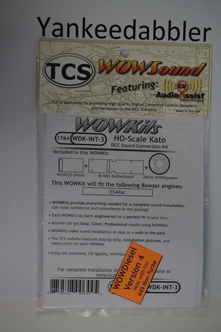 1764 TCS TRAIN CONTROL SYSTEM /  Intermountain {WOW WDK-INT-3} DIESEL Version 4 CONVERSION KIT - HO Scale  YankeeDabbler Part # 745-1764