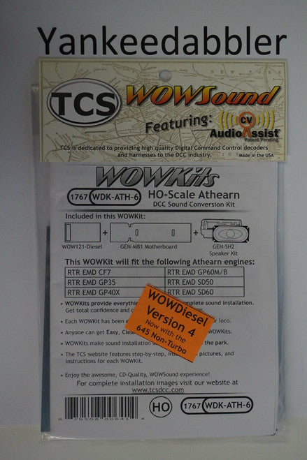 1767 TCS Train Control Systems / ATH-6 DCC WOW Sound Cnvrsn (SCALE=HO) Part # 745-1767