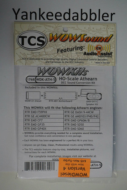 1768 TCS Train Control Systems /  WDK-ATH-5 DCC WOW Sound Cnvrsn (SCALE=HO) Part # 745-1768