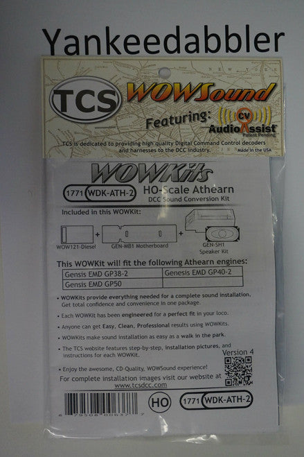 1771 TCS Train Control Systems /  WDK-ATH-2 DCC WOW Sound Cnvrsn (SCALE=HO) Part # 745-1771
