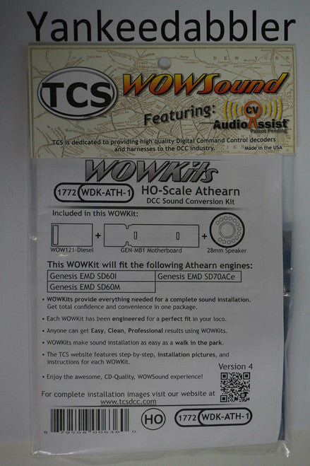 1772 TCS Train Control Systems /  WDK-ATH-1 DCC WOW Sound Cnvrsn (SCALE=HO) Part # 745-1772