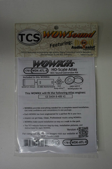 1781 TCS TRAIN CONTROL SYSTEM /  ATLAS {WOW WDK-ATL-8 DIESEL Version 4 CONVERSION KIT - HO Scale  YankeeDabbler Part # 745-1781