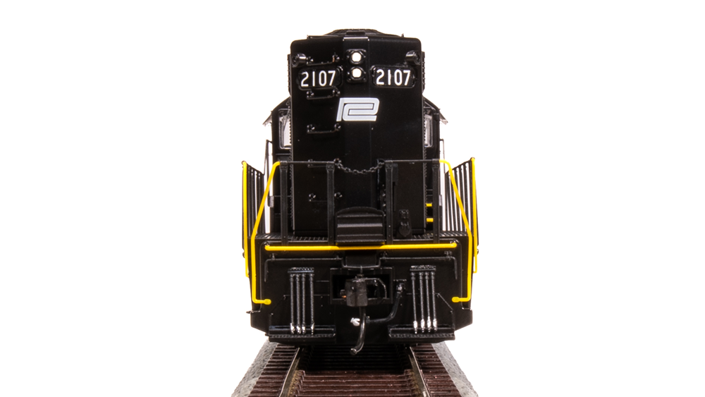 BLI 7458 GP20 PC Penn Central #2107, Black w/ White Paragon 4 w/Sound & DCC HO Scale Broadway Limited