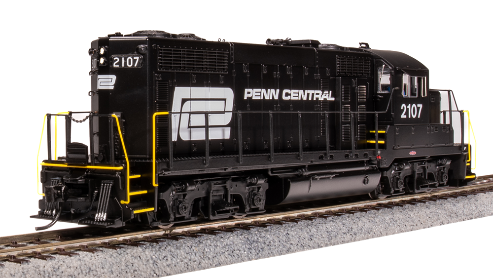 BLI 7458 GP20 PC Penn Central #2107, Black w/ White Paragon 4 w/Sound & DCC HO Scale Broadway Limited