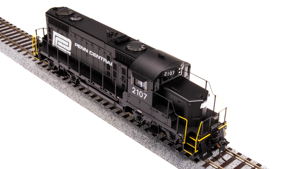 BLI 7458 GP20 PC Penn Central #2107, Black w/ White Paragon 4 w/Sound & DCC HO Scale Broadway Limited