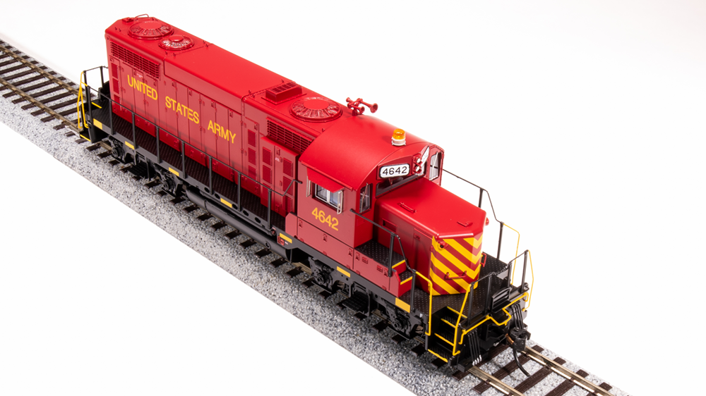 BLI 7469c GP20 USAX United States Army #4643, Red w/ Yellow Paragon 4 w/Sound & DCC HO Scale Broadway Limited