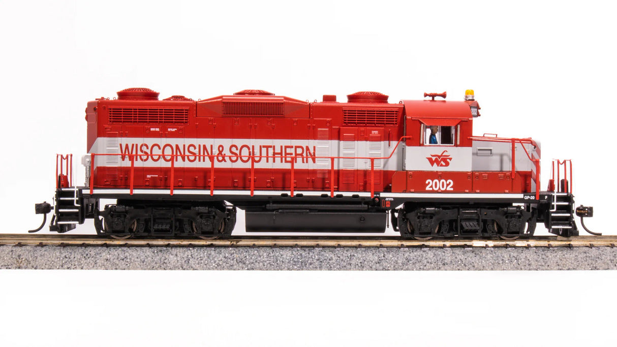 BLI 7470 GP20 WS Wisconsin Southern #2002 Paragon 4 w/Sound & DCC HO Scale Broadway Limited